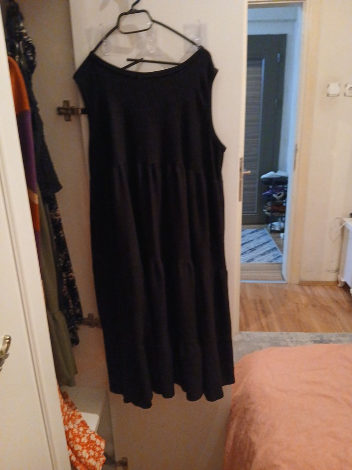 Siyah Uzun Hamile Elbisesi - Görsel 3