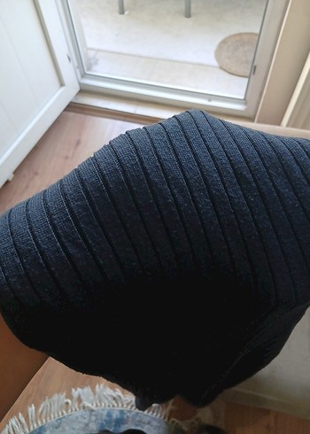 Lacivert Piliseli Uzun Kadın Elbise - Görsel 3