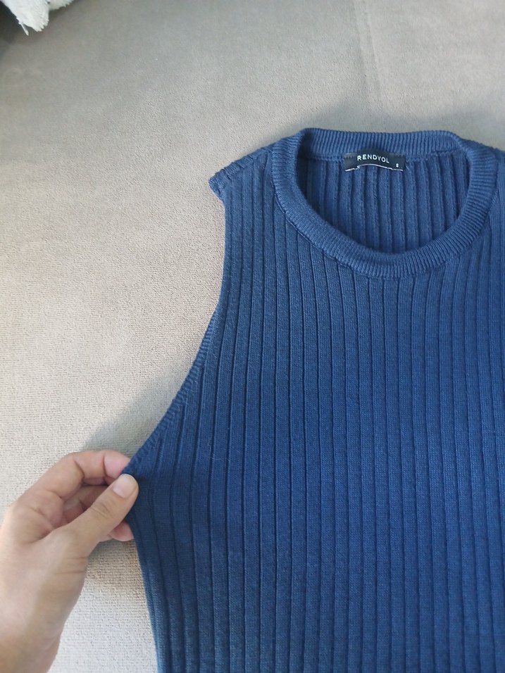 Lacivert Piliseli Uzun Kadın Elbise - Görsel 5