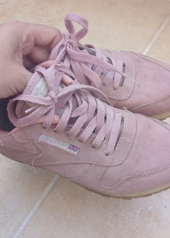 36 Beden Pembe Süet Bağcıklı Kadın Spor Ayakkabı