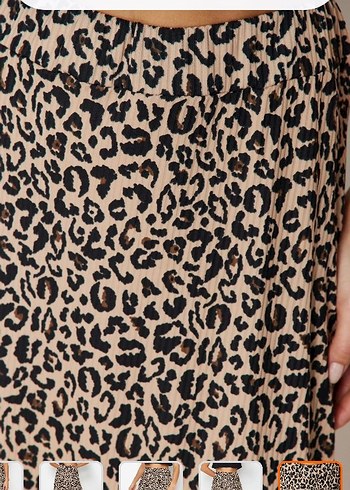 Leopar Desenli Uzun Midi Etek - Görsel 2