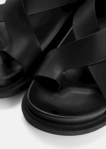 36 Beden Kadın Siyah Platform Topuklu Sandalet