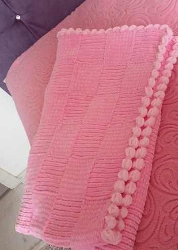 Pembe Örgü Çocuk Battaniyesi - Görsel 2