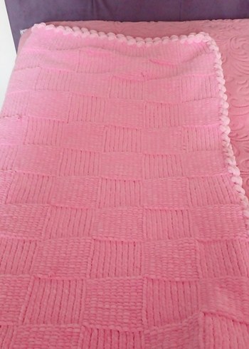 Pembe Örgü Çocuk Battaniyesi - Görsel 3