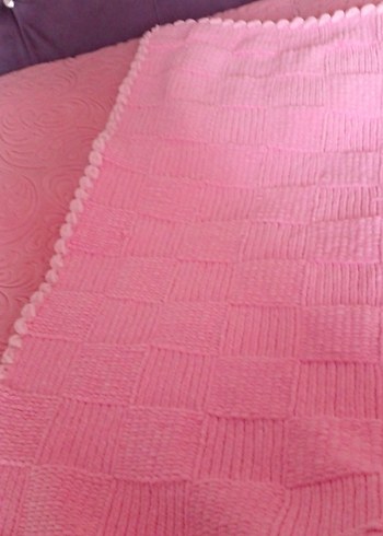 Pembe Örgü Çocuk Battaniyesi - Görsel 4