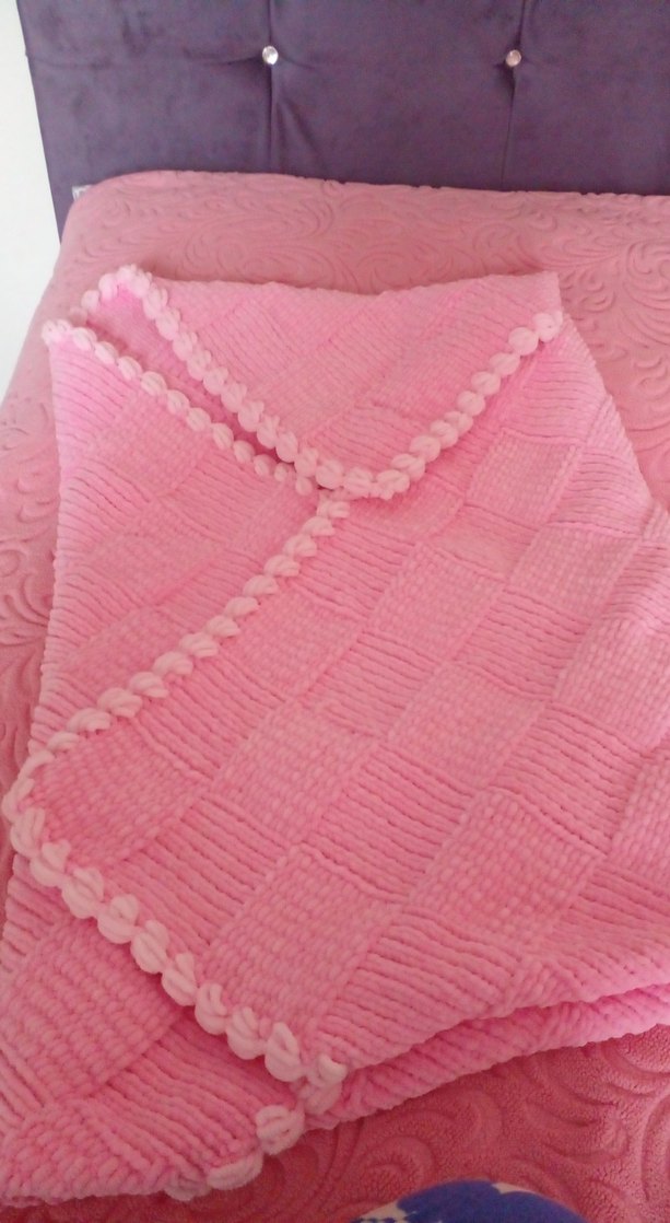 Pembe Örgü Çocuk Battaniyesi - Görsel 5