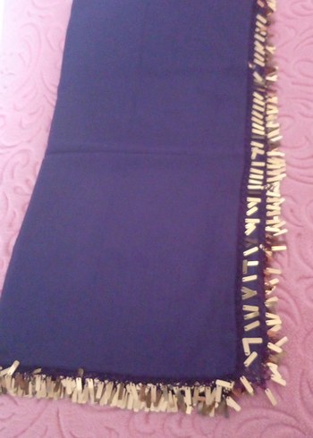 Püsküllü Mor Kadın çeyizlik yazma - Görsel 3