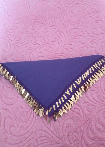 Püsküllü Mor Kadın çeyizlik yazma - Görsel 4