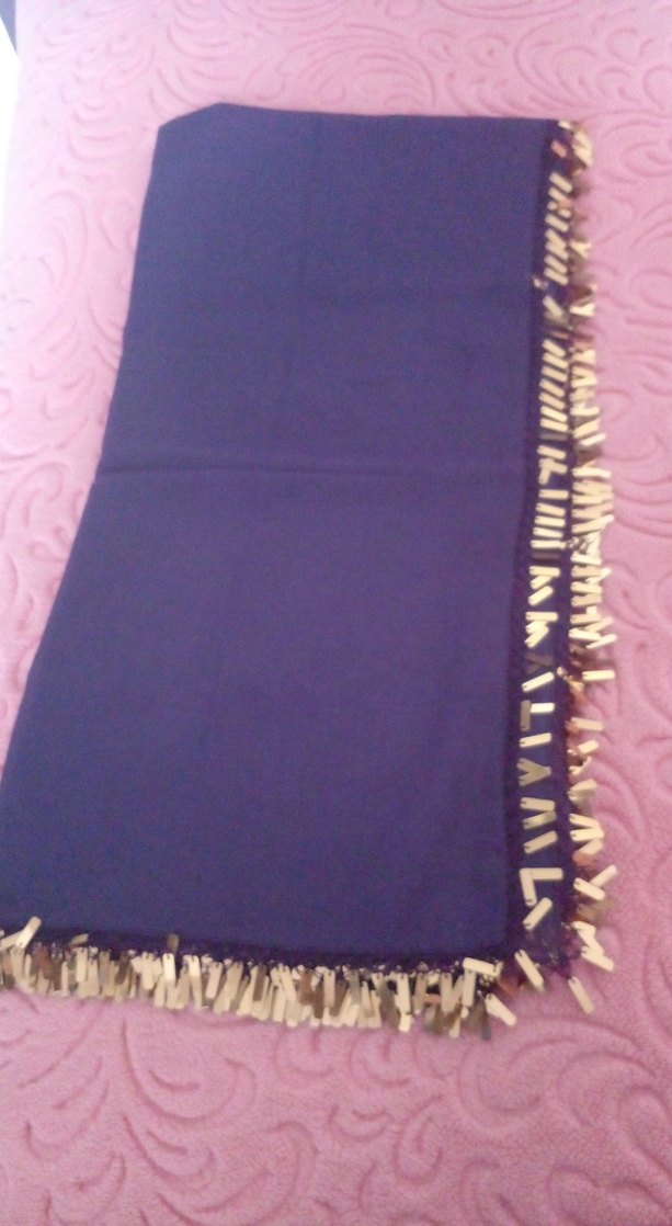 Püsküllü Mor Kadın çeyizlik yazma - Görsel 3