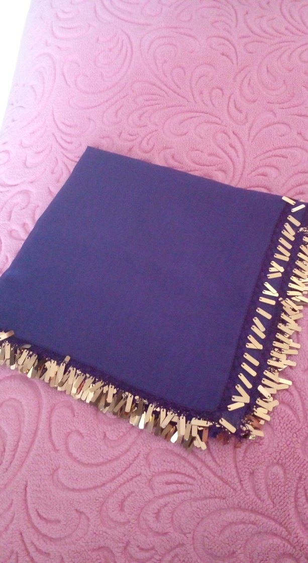 Püsküllü Mor Kadın çeyizlik yazma - Görsel 2