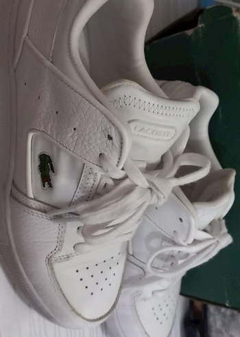 Beyaz Lacoste Kadın Sneaker Velcro Bağcıklı