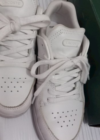 38 Beden Beyaz Lacoste Kadın Sneaker Velcro Bağcıklı
