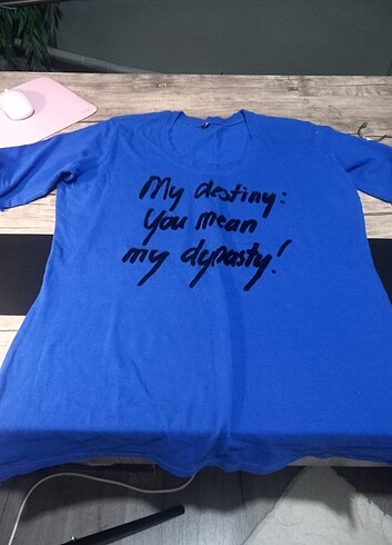 46 Beden mavi Renk Bayan Tshirt (46)