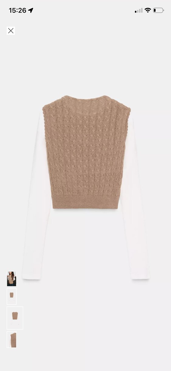 Bej Örgü Kadın Süveter ve bluz - Görsel 4