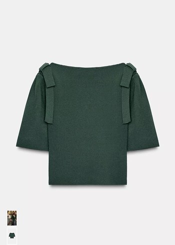 Düğmeli Yeşil Kadın triko ceket - Görsel 2