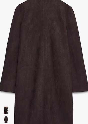 Koyu kahverengi düğmeli kaban - Görsel 7