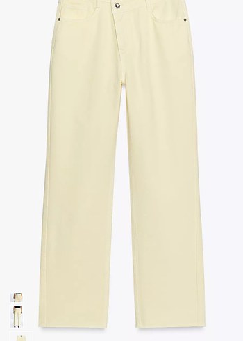 Sarı Kadın Denim Boyfriend Pantolon - Görsel 7