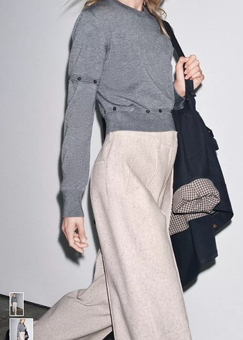 Gri kadın kazak - Görsel 2