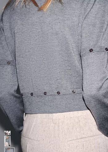 Gri kadın kazak - Görsel 4