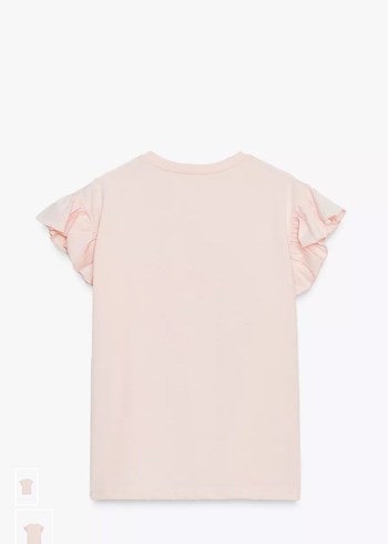 Pembe Fırfırlı  Tişört - Görsel 2