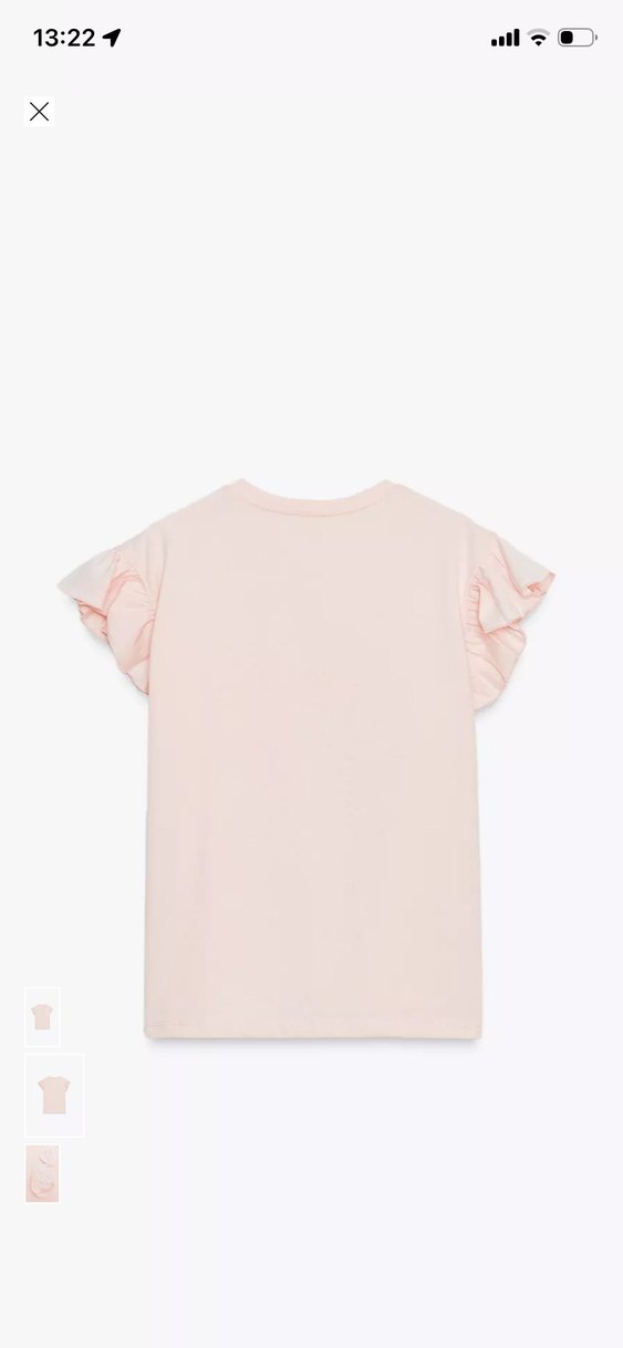 Pembe Fırfırlı  Tişört - Görsel 2