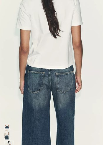 Beyaz Kısa Kollu  Kadın Tişört - Görsel 3