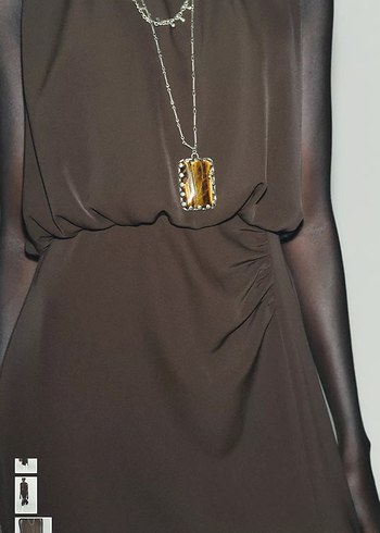 Kahverengi  Uzun Elbise - Görsel 3