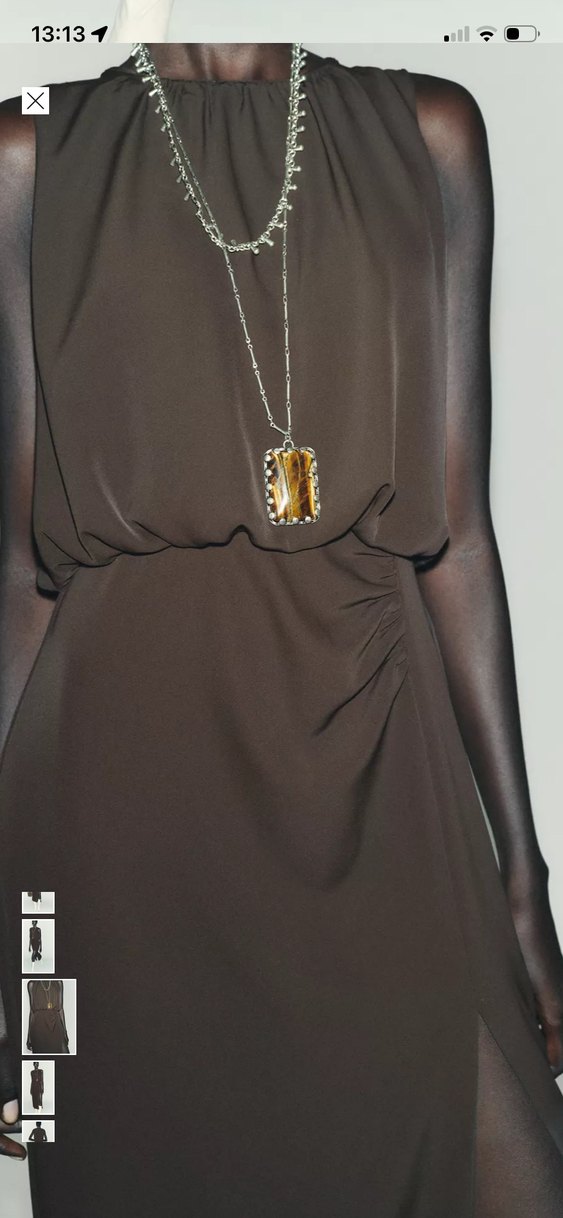 Kahverengi  Uzun Elbise - Görsel 3