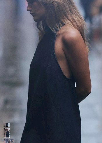 Uzun Denim Elbise - Görsel 3