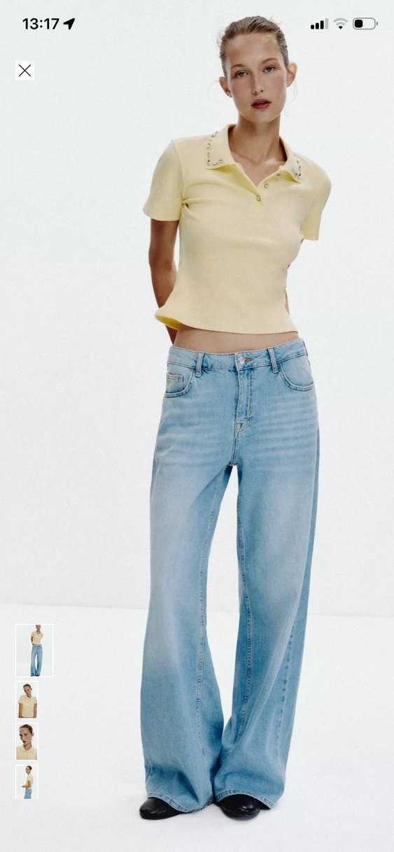 Sarı Nakışlı Kısa Kollu  Polo Tişört - Görsel 3