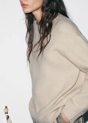 Bej Kadın Kazak - Görsel 2