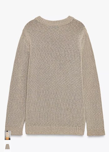 Bej Kadın Triko Bisiklet Yaka Kazak - Görsel 4