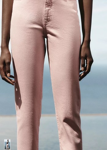 s Beden Pembe mom Fit Kadın Denim Pantolon