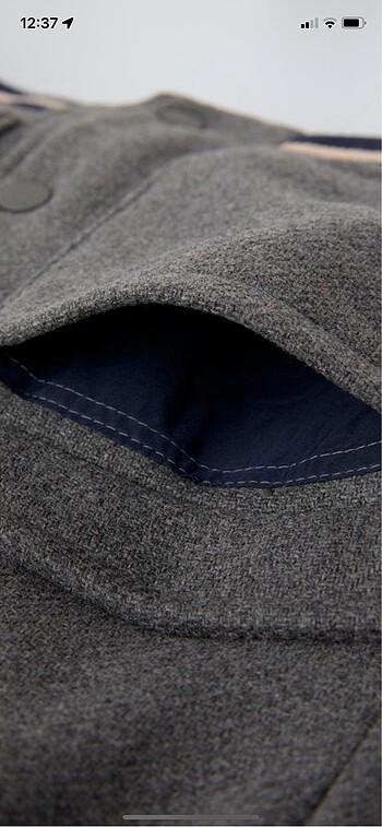 13-14 Yaş Beden gri Renk Zara bomber mont