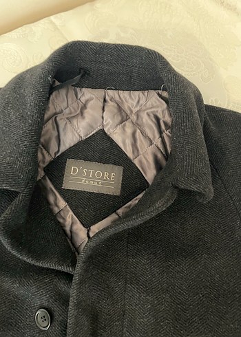 D'S DAMAT Gri Düğmeli Yün Erkek Kaban - Görsel 2