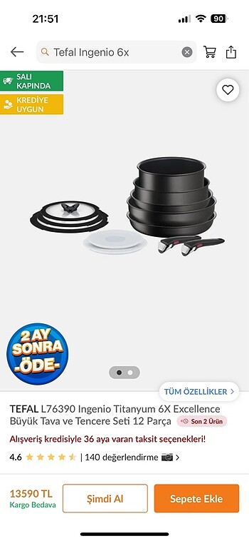 TEFAL INGENİO EXCELLENCE TİTANYUM 6X
