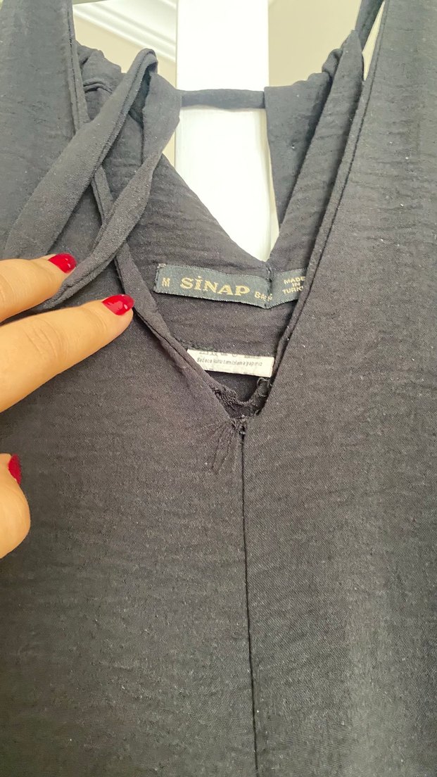 Siyah Salaş Uzun Kadın Tulum - Görsel 2