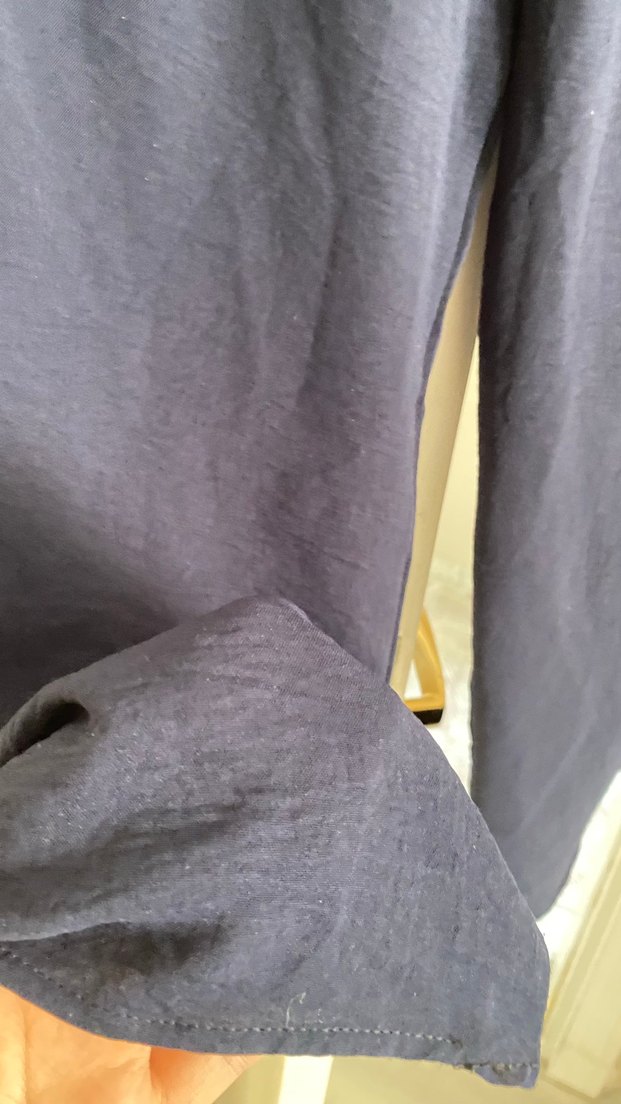 Lacivert Salaş Midi Kadın Pantolon - Görsel 2