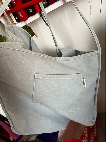  Beden mavi Renk pull&bear tote bag