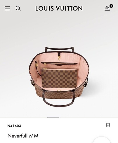 Beden kahverengi Renk LOUIS VUITTON NEVERFULL MM