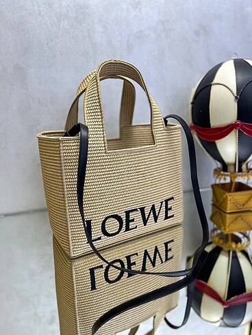  Beden LOEWE FONT TOTE İN RAFFİA BAG