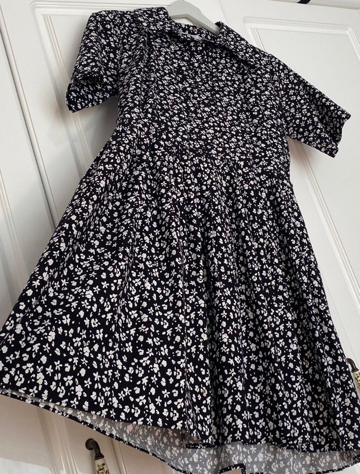 Çiçek Desenki Mini Elbise - Görsel 2