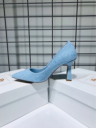 38 Beden mavi Renk Kadın Topuklu Ayakkabı