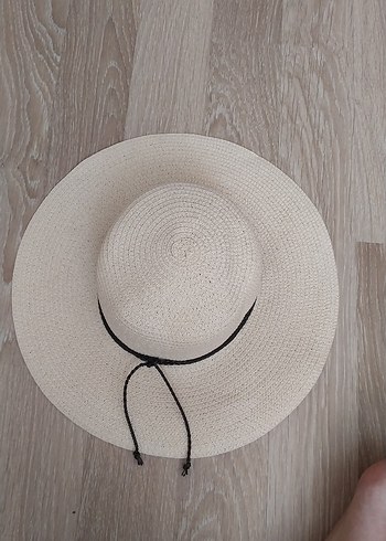 Diğer Bej Geniş Kenarlı Hasır Kadın Şapka