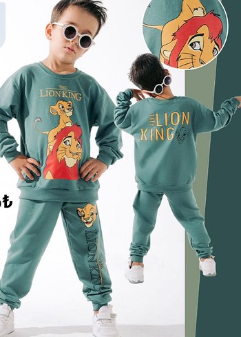 Renkli Baskılı The Lion King Eşofman Takımı 3/4 ve 5/6 yaş var