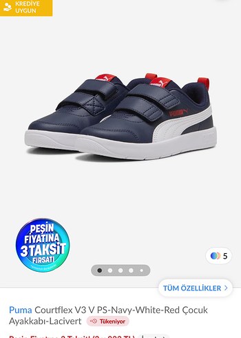 Puma Courtflex V3 V Çocuk Spor Ayakkabı - Görsel 5