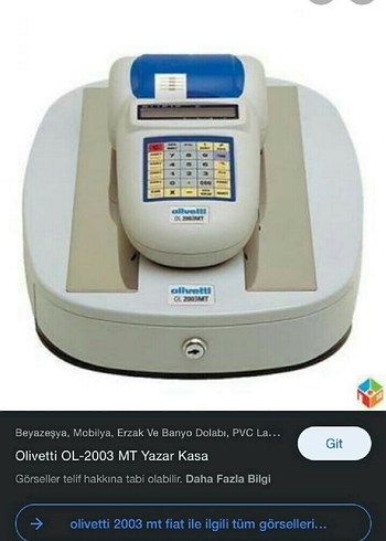Olivetti OL-2003 MT Yazar Kasa çekmeceli termal yazıcı barkod ok