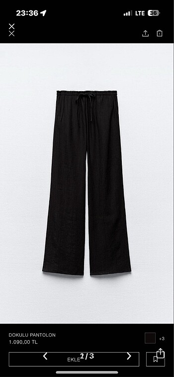 zara dokulu pantolon