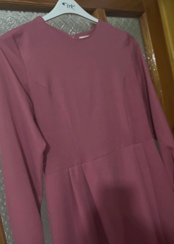 Gül kurusu Kollu Salaş Elbise - Görsel 3