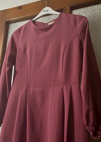 Gül kurusu Kollu Salaş Elbise - Görsel 8